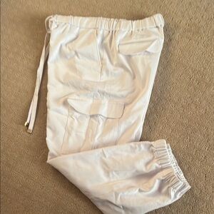 Calvin Klein Women’s White Drawstring Cargo Pants